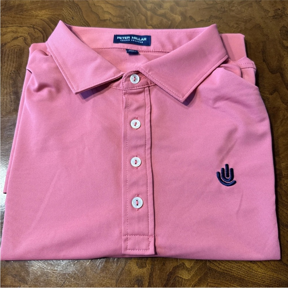 Peter Millar Crown Crafted Polo Shirt Mens XXL Dusty Rose Golf Activewear